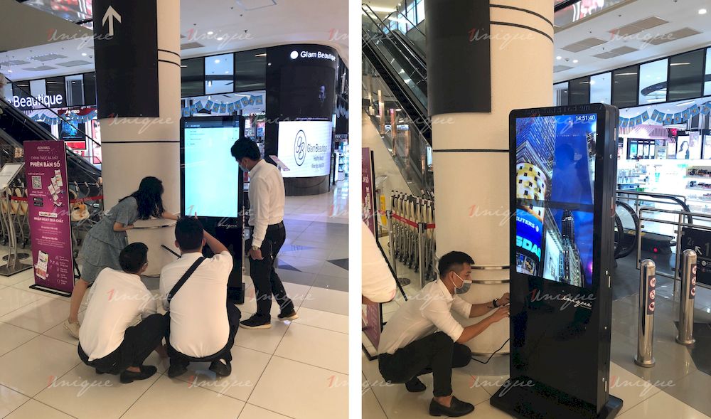 dự án thi công lắp đặt màn hình LCD tại Aeon mall Long Biên